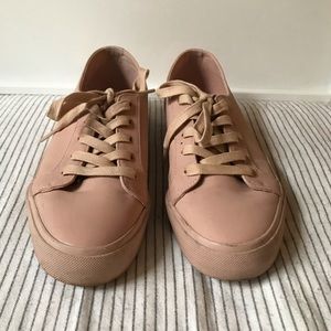 ASOS pale pink sneakers / trainers / SZ 9 1/2
